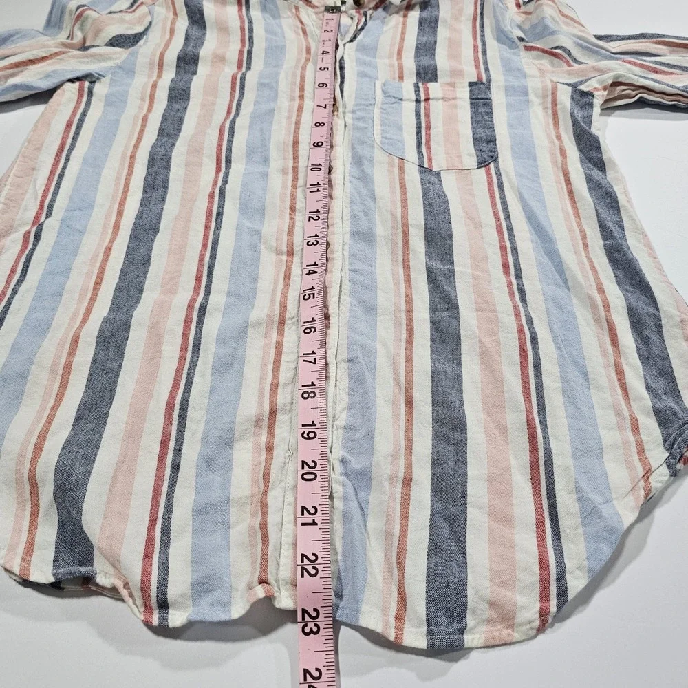 Anthropologie Maeve Sz S Chatham Striped Shirt longsleeve Women's - Picture 6 of 7
